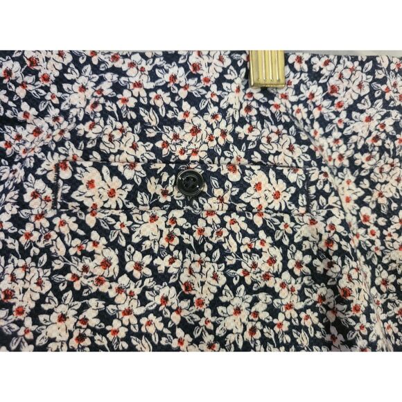 Banana Republic Navy Blue Floral Pencil Mini Skirt Size 14 - Picture 6 of 7